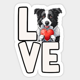 Border Collie Love Sticker